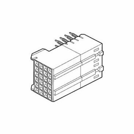 FCI Board Connector, 192 Contact(S), 4 Row(S), Female, Right Angle, 0.079 Inch Pitch, Press Fit 88948-102LF